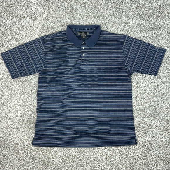 Nike Other - Nike Golf Polo Shirt Mens XL Blue Striped Cotton Short Sleeve Casual Grandpa Top